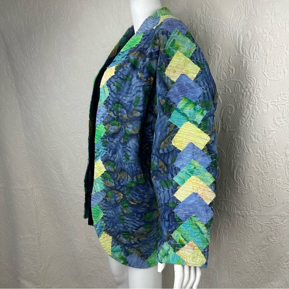 Handmade OOAK Reversible Batik Quilted Jacket - Picture 3 of 14